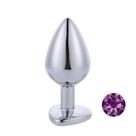 Plug Anal Prateado com Coração na Base Mpa1308-p Sex Toy Plug Anal Prateado com Coração na Base Mpa1308-p Sex Toy