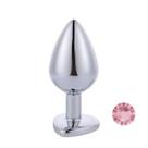 Plug Anal Prateado com Coração na Base Sex Toy Plug Anal Prateado com Coração na Base Sex Toy