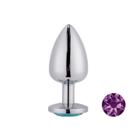 Plug Anal Prateado com Joia na Base Mpa1301-m Sex Toy Plug Anal Prateado com Joia na Base Mpa1301-m Sex Toy