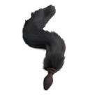 Plug Anal Rabo de Raposa em Silicone com Vibração 10 Intensidades 7,6cm x 3,1cm Recarregável Tail 39cm