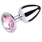 Plug Anal Tamanho M Estimulador Aço Inox com Joia Sex shop