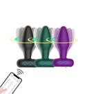 Plug anal vibratório por aplicativo em silicone com rotação 360