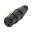 Plug cannon fêmea corpo preto metalico - pc / 5