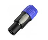 Plug Conector Speakon 4 Vias Macho De Linha Rp031 Roxtone