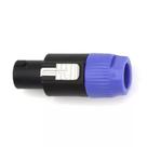 Plug conector speakon macho 4 vias c/ abraçadeira starcable