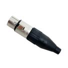 Plug Conector Xlr Canon Femea 3 Pinos Metal Niquelado Sa2x