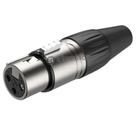 Plug Conector Xlr Femea Roxtone niquelado RX3FP-NT Plug Conector Xlr Femea Roxtone niquelado RX3FP-NT