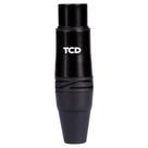 Plug Conector XLR Fêmea TCD XLR3F-B 3 Pinos Profissional