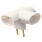 Plug Fame Benjamin 10A 250v 2 Pinos 3 Saídas Cinza - Adaptador de Tomada