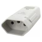 Plug Fêmea 10A Cinza 2P+T 2043 - Perlex