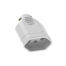 Plug Fêmea Tomada 2p+T 10a Prensa Cabo p/ Extensão Branco - ILUMI