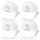 Plug-in AUVON de luz noturna com sensor de movimento e Dusk to Dawn 4Pk Plug-in AUVON de luz noturna com sensor de movimento e Dusk to Dawn 4Pk