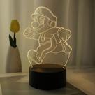 Plug-in USB Night Light 3D Mario colorido para quarto de crianças