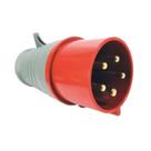 Plug Industrial 16A 3P+T+N 380V / 440V SOPRANO - IP44 Nylon 6.6 - Latão - NBR IEC 60309-1 e 60309-2