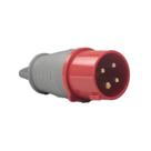 Plug Industrial 3P+T 16A IP44 Vermelho Soprano