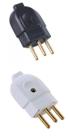 Plug macho 2p+t 10a pr/br tramontina