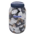 Plug Macho 2P+T Preto/Branco Em Pote c/68 Tramontina Plug Macho 2P+T Preto/Branco Em Pote c/68 Tramontina