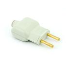 Plug Macho Elétrica Reto 10A Novo Padrão - Branco