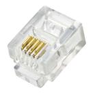 Plug Modular Rj-11 4x4 Para Cabo De Telefone (rj9/rj10) Plug Modular Rj-11 4x4 Para Cabo De Telefone (rj9/rj10)