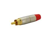 Plug neutrik rean rca macho linha rf2c-au-2 vermelho