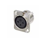 Plug neutrik rean xlr femea painel rc3fdl embutido