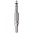 Plug P10 Estéreo Metal com Mola Niquelado Genérico Storm - PCT / 50
