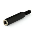 Plug P10 Fêmea Plástico para Extensão - Estéreo