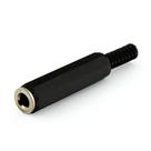 Plug P10 Fêmea Plástico para Extensão - Estéreo