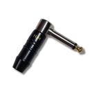Plug P10 Macho Mono em L Preto Cromado 90º Profissional HJH
