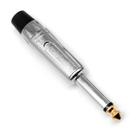 Plug P10 Mono Com Baquelit Rabicho Ponta Gold Qualidade