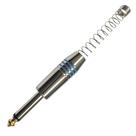 Plug P10 Mono com Mola Espacada AZUL com Ponta GOLD