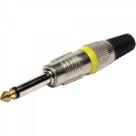 Plug P10 Mono Metal Ponta Gold Amarelo Storm - PCT / 5 Plug P10 Mono Metal Ponta Gold Amarelo Storm - PCT / 5