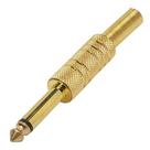 Plug P10 Mono Metalico Dourado com Mola Plug P10 Mono Metalico Dourado com Mola