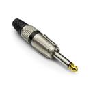 Plug P10 Mono Profissional Original Ponta Ouro Kit C/10 Pçs