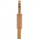 Plug P10 Stereo Metal Gold Com Mola Genérico - PCT / 10