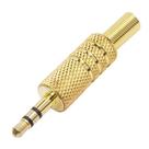 Plug p2 stereo metal gold com mola - pc / 10