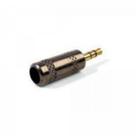 Plug P2 Stereo Metal Preto com Ponta Gold PGPD0006 Storm - PCT / 10