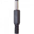 Plug P4 2,1 x 5,5 x 13mm Preto Genérico - PCT / 50