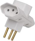 PLUG PINO BIPOLAR 3 SAIDAS TIPO "T" BRANCO 10A-250V ILUMI (3pinos) PLUG PINO BIPOLAR 3 SAIDAS TIPO "T" BRANCO 10A-250V ILUMI (3pinos)