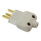 Plug Pino Macho 10a 2 Pinos + T Prensa Cabo Plug Pino Macho 10a 2 Pinos + T Prensa Cabo