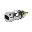 Plug Rca 6mm Niqel E Mola Preto Pc/10