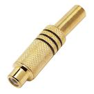 Plug RCA Femea Metal GOLD JCRC0002 Dourado STORM