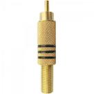 Plug RCA Macho 6/7mm Com Mola 3FXA Tarja Preta Genérico Storm - DEZ / 10