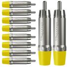 Plug Rca Macho Nickel Amarelo 10 Un Wireconex