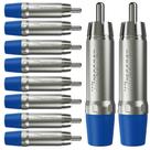 Plug Rca Macho Nickel Plt Wc 1212 Ml Bl Ni Azul Wireconex 10 Unidades F108