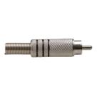Plug rca metal preto