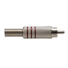 Plug RCA Niquelado C/Mola 3FX 5,8mm GENÉRICO - PCT / 10