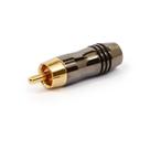 Plug RCA Profissional 6mm - Preto