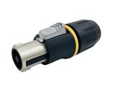 Plug roxtone speakon linha rs4fp-hd-yl preto heavy duty revestido metal