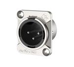 Plug roxtone xlr painel macho rx3md-nt
